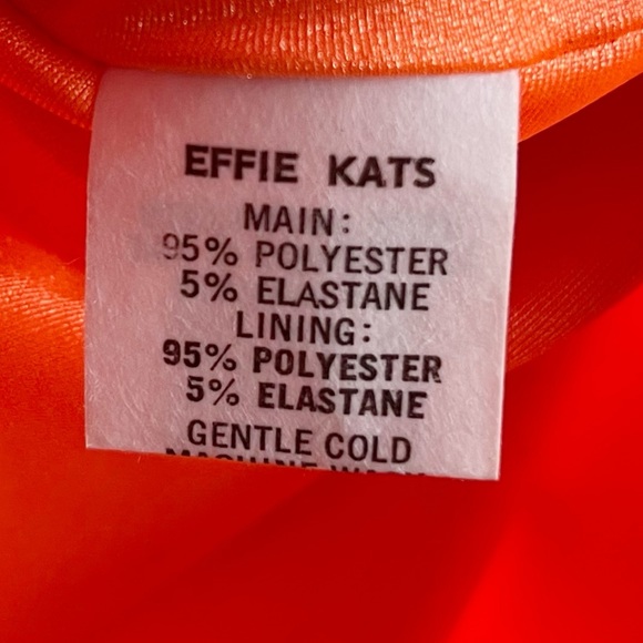 Effie Kats Anadi Neon Orange Mini Dress Size Medium - Picture 5 of 8